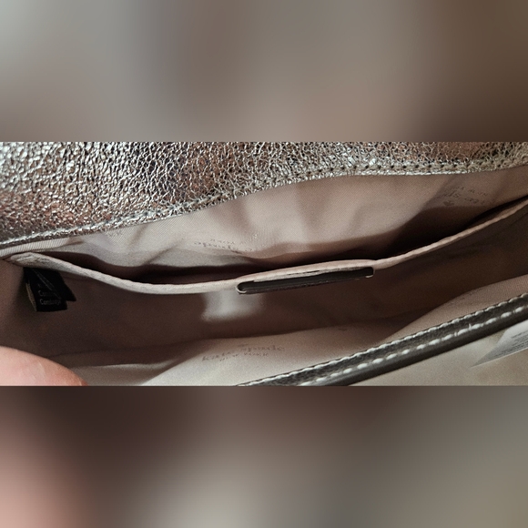 NWT Kate Spade Krista metallic chain flap crossbody bag - Picture 8 of 9